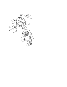 Engine Section 1 Diagram and Parts List for 13AJ609G766 2003 Troy-Bilt Lawn Mower