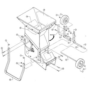 Wheel Assembly Diagram and Parts List for W836276  Troy-Bilt Chipper Shredder