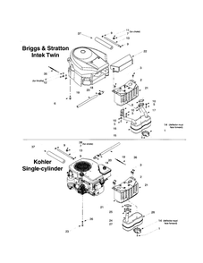 Engine Accessories 1 Diagram and Parts List for 609  Troy-Bilt Lawn Tractor