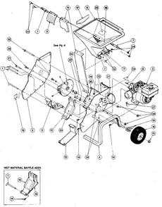 Main Frame Diagram and Parts List for JUNIOR TOMAHAWK  Troy-Bilt Chipper Shredder