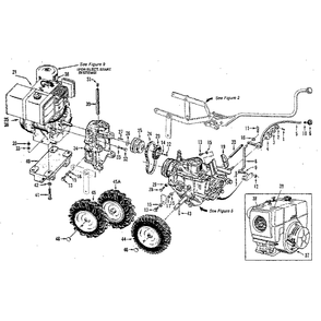 Wheel Speed Lever, Belt Drive Sys. Engines, Wheels (Fig. 3) Diagram and Parts List for HORSESERIAL916107ANDUP  Troy-Bilt Tiller