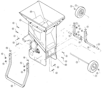 Part Location Diagram of WPW625019 Troy-Bilt NUT-PUSH 5/8