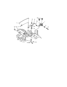 Speed Control Bracket Diagram and Parts List for 01923  Troy-Bilt Generator