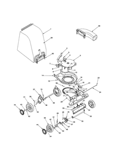 Bag/Housing/Impeller/Nozzle Diagram and Parts List for 24B-060F063 2002 Troy-Bilt Chipper Shredder