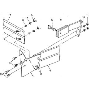 Hiller/Furrower-Part #1356 (Viewed From Front Of Tiller) Diagram and Parts List for HILLERFURROWER#13564&5HP  Troy-Bilt Tiller