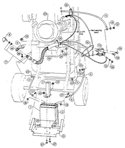 5hp Tecumseh Electric Start System Diagram and Parts List for TOMAHAWK 5HP W517025 AND UP Troy-Bilt Chipper Shredder