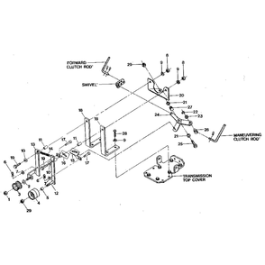 Forward/Reverse Idler Assembly Diagram and Parts List for JUNIORSERIAL#M74690ANDUP  Troy-Bilt Tiller