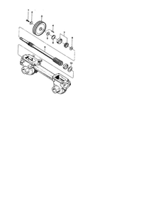 Driveshaft/Transmission Pulley Diagram and Parts List for 12227  Troy-Bilt Tiller