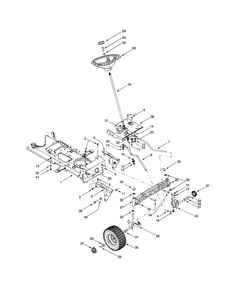 Steering Assembly Diagram and Parts List for 14AY809P063 1999 Troy-Bilt Lawn Tractor