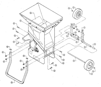 Drawing Three Diagram and Parts List for SUPER TOMAHAWK 8HP  Troy-Bilt Chipper Shredder