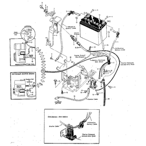 Electric Start System - 7hp And 8hp Tillers (Figure 9) Diagram and Parts List for HORSESERIAL916107ANDUP  Troy-Bilt Tiller