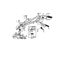 Handlebar Assembly Diagram and Parts List for 21AE682L766 2003 Troy-Bilt Tiller