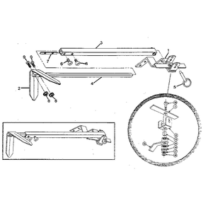Marker Blade And Arm Assembly Diagram and Parts List for JUNIORSERIAL#M0100970ANDUP  Troy-Bilt Tiller