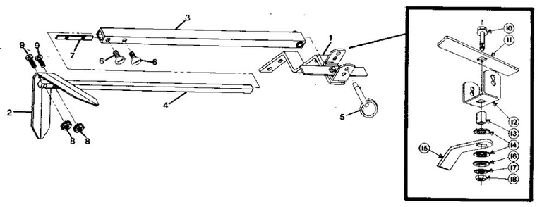 Marker Arm Diagram and Parts List for HORSE 857037 AND UP Troy-Bilt Tiller
