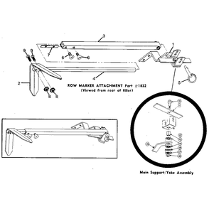 Row Maker Attachment Diagram and Parts List for ECONOHORSE#E9434ANDUP  Troy-Bilt Tiller
