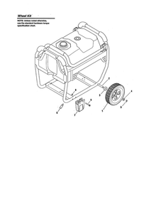 Wheel Kit Diagram and Parts List for 030477A-01  Troy-Bilt Generator