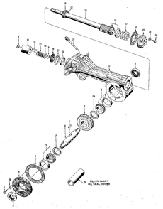 Tiller Attachment Transmission Assemblies Diagram and Parts List for 900039  Troy-Bilt Tiller