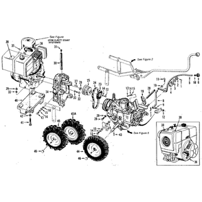 Wheel Speed Lever Diagram and Parts List for HORSESERIALNO857037ANDUP  Troy-Bilt Tiller