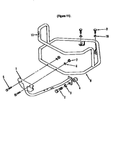 Bumper Attachment Diagram and Parts List for 29919  Troy-Bilt Tiller