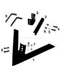 Part Location Diagram of GW-2286 Troy-Bilt Channel Mounting Bracket