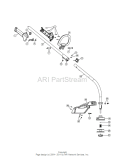 General Assembly Diagram and Parts List for TB22EC 41ADT22C966 Troy-Bilt Trimmer