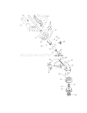 Part Location Diagram of 753-04405 MTD Trimmer Throttle Cable Assembly