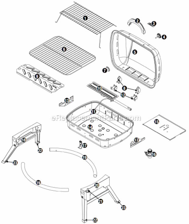 Page A Diagram and Parts List for GBT1321WDC-C  Uniflame Grill