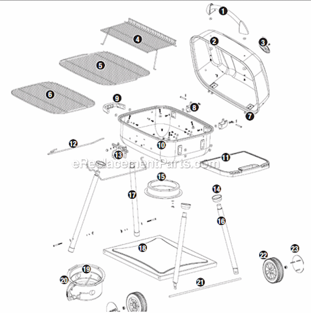 Page A Diagram and Parts List for NPC1924N  Uniflame Grill