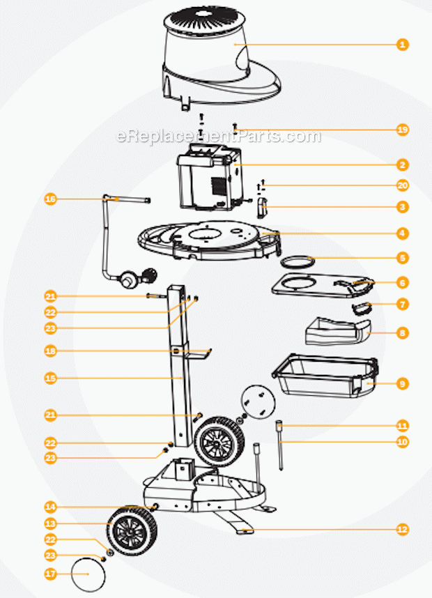 Page A Diagram and Parts List for SV-1000  Uniflame Mosquito Control