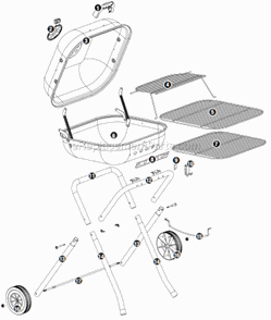 Part Location Diagram of 55-08-225 Uniflame Rear Bottom Leg