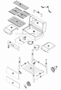 Part Location Diagram of 55-08-304 Uniflame Foot