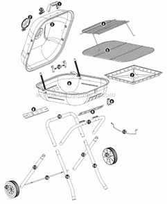 Part Location Diagram of 55-11-202 Uniflame Warming Rack