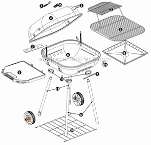 Page A Diagram and Parts List for CBC1311W-C  Uniflame Grill