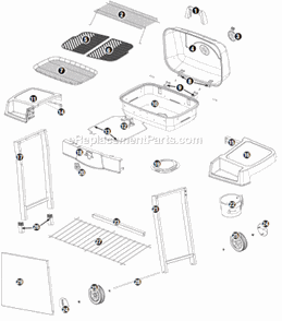 Page A Diagram and Parts List for CBC940WD-C  Uniflame Grill