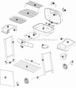 Page A Diagram and Parts List for CBC940W  Uniflame Grill