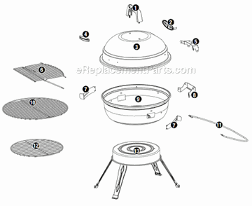 Part Location Diagram of 55-09-059 Uniflame Bottom Hinge