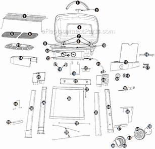 Part Location Diagram of 55-10-047 Uniflame Side Burner Grid
