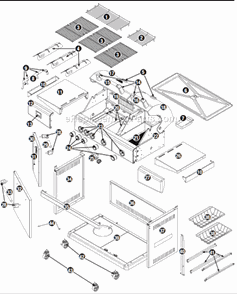 Page A Diagram and Parts List for GBC1069WB-C  Uniflame Grill