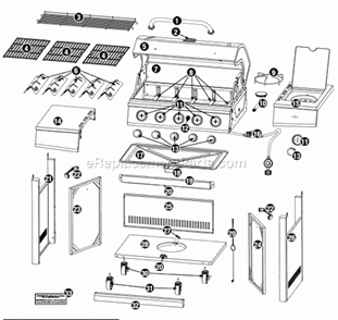Part Location Diagram of 55-08-185 Uniflame Door Handle
