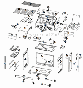 Page A Diagram and Parts List for GBC1273SP  Uniflame Grill