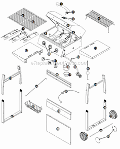 Page A Diagram and Parts List for GBC1306W-C  Uniflame Grill