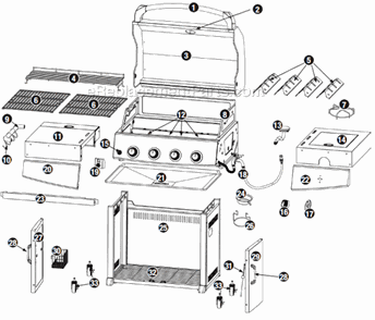 Part Location Diagram of 55-08-186 Uniflame Condiment Basket