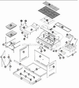 Page A Diagram and Parts List for GBC873WNG  Uniflame Grill