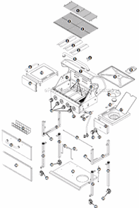 Page A Diagram and Parts List for GBC940WIR  Uniflame Grill