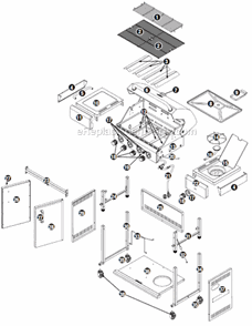Page A Diagram and Parts List for GBC956W1-C  Uniflame Grill