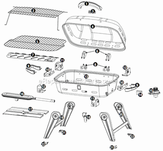 Part Location Diagram of 55-10-313 Uniflame Leg Support B