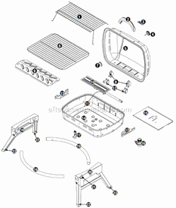 Page A Diagram and Parts List for GBT1321WDC-C  Uniflame Grill