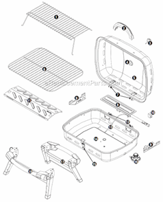 Page A Diagram and Parts List for GBT926WRS  Uniflame Grill