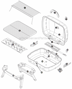 Page A Diagram and Parts List for GBT926W  Uniflame Grill