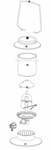 Page A Diagram and Parts List for GLL1300W  Uniflame Lighting